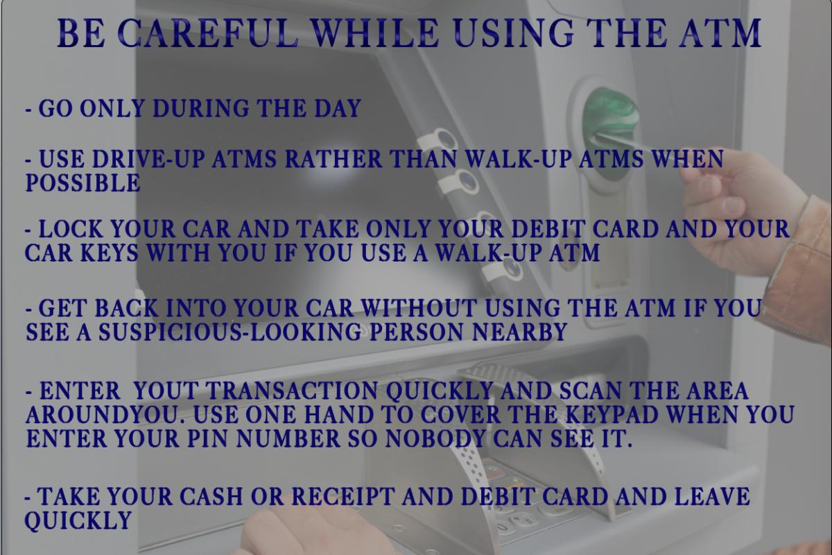 Be Careful While Using An ATM