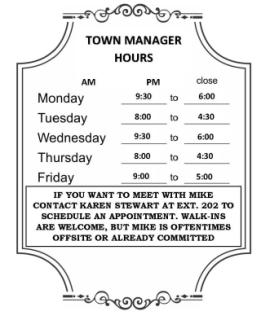 Hours Town Manager