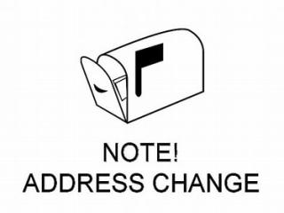 Note! Address change