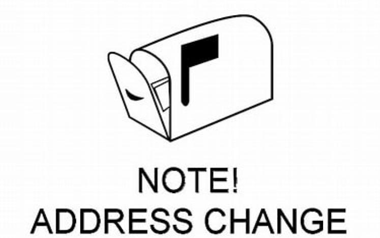 Note! Address change