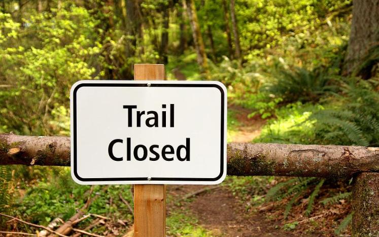 Rail Trail Closed