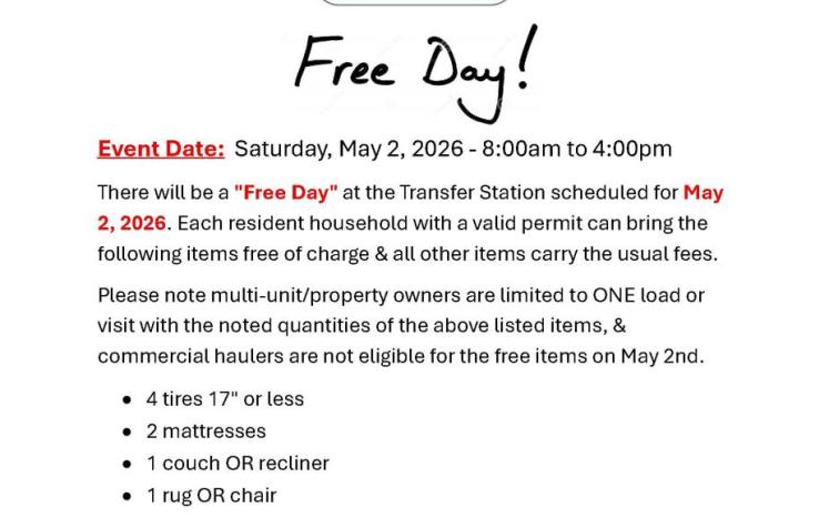 Transfer Station Free Day